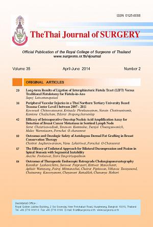 The Thai Journal of Surgery Volume 35 April-June 2014 Number 2