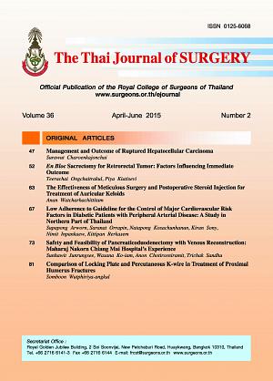 The Thai Journal of Surgery Volume 36 April-June 2015 Number 2